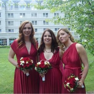 TwoBirds ballroom bridesmaid dress. red size A